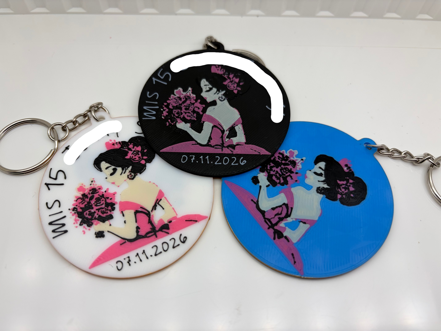 Personalized Quinceañera Keychain